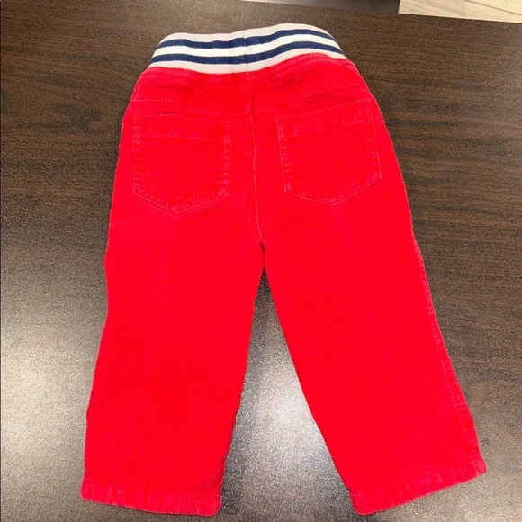 Baby Boden Corduroy Pants Set Blue Star Patch Red Joggers 6-12 Months - Picture 5 of 10